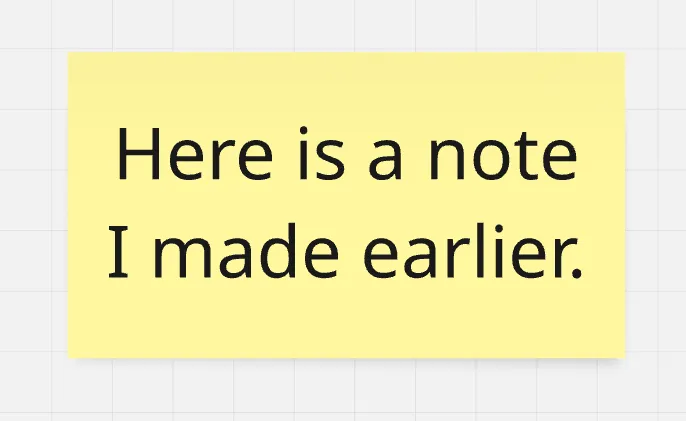 A sticky note in some corporate software